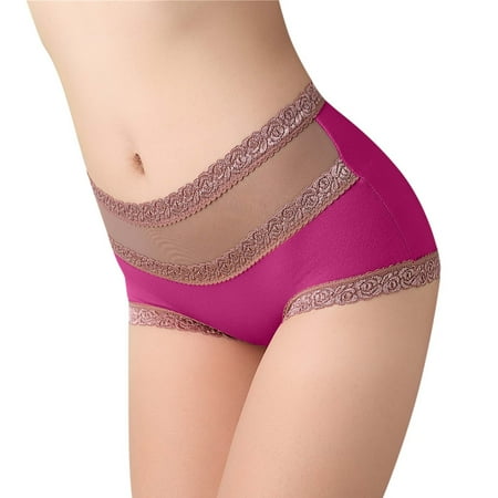 

KaLI_store Womens Underwear Women s Underwear Cotton Super High Waisted Briefs Stretch Full Coverage Panties B L