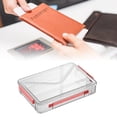 thumbnail image 3 of Boîte de Rangement pour Scrapbooking, Grande Capacité Durable Boîte de Rangement pour Documents Boucle Latérale Transparente avec Poignée pour Bureau Rouge, 3 of 7