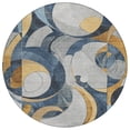 thumbnail image 2 of Addison Rugs Chantille Indoor/Outdoor Transitional Geometric Blue Machine Washable Round Rug, 8' x 8', 2 of 8