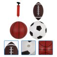 thumbnail image 2 of 1 Set/3pcs Inflatable Ball Toys Rugby Soccer Ball and Basketball with Pump, 2 of 6