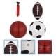 thumbnail image 2 of 1 juego de 3 pelotas inflables de rugby, fútbol y baloncesto con bomba., 2 of 5