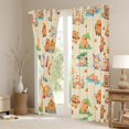 thumbnail image 3 of Feelyou Cartoon Capibara Teens Curtains Pack of 2 (42x84 Each), Cute Animal Curtains Blackout, Kawaii Orange Watermelon Bedroom Curtains, Blackout Curtains Room Decor, 3 of 6