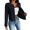 Black, variant on Womens Cropped Lightweight Jackets Crew Neck Long Sleeve Lined Business Work Blazer Dressy Casual Solid Color Fall Cardigan