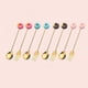 thumbnail image 5 of Fork-Donut Herramienta linda del postre del tenedor del café de la historieta del acero inoxidable azul, 5 of 5