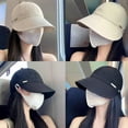 thumbnail image 2 of Foldable Wide Brim Sun Hat Drawstring Adjustable Caps Beach Hats Summer W8Q, 2 of 7