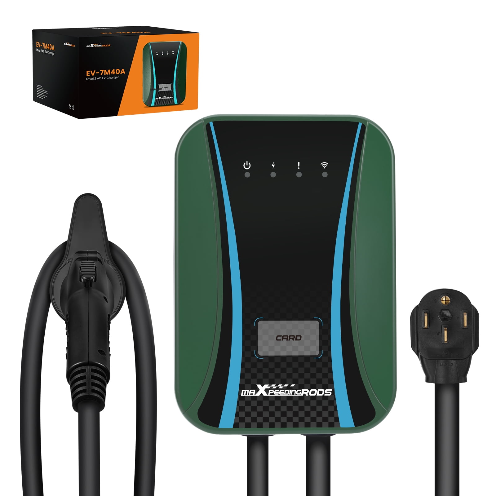 Maxpeedingrods Portable 24A 40A EV Charger J1772 Home Electric Vehicle