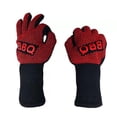 thumbnail image 5 of Toma BBQ Glove Heat Resistant Barbecue Grill Glove Oven Silicone Insulated Baking Cooking Grilling Oven Glove BBQ Accessory, 5 of 10
