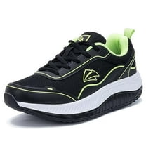 NRNHI Women's Walking Shoes with Arch Support Plantar Fasciitis Orthotic Sneakers Tennis Running Shoes BlackGreen Size 9