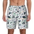 thumbnail image 2 of Picia Modern Industry pattern Mens Swim Trunks with Compression Liner Stretch Beach Shorts Quick Dry with Zipper Pockets No-Chafing Board Shorts-Medium, 2 of 9