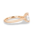 thumbnail image 3 of 3.00Ct Princess Lab-grown diamond Engagement Ring, Hidden Halo & Cathedral Setting, 14K Rose Gold, 3 of 7