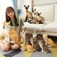 thumbnail image 5 of Gatos siameses realistas de peluche, juguete de simulación de pelo corto americano, muñeco de gato bonito, juguetes para mascotas, decoración del hogar, regalo de cumpleaños para niñas, 5 of 5