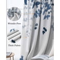 thumbnail image 6 of Blue Leaves Black Out Curtains 72 Inch Long, Light Blocking Drapes with Black Liner, Summer Botanical Thermal Insulated Blackout Curtains for Bedroom Living Room 52"x72" 2 Panels, 6 of 8