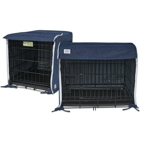 UPC: 0685589315013 | Pet Dreams Breathable Crate Cover – Non Toxic Double Door Dog Crate Covers  Denim Small 24 inch