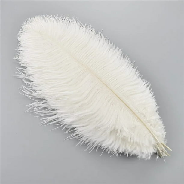 XmhyTop-A 10 plumas de 15-20 cm para decoración de bodas, centros de mesa y manualidades, color blanco.