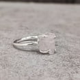 thumbnail image 3 of Natural Rose Quartz Ring, Rough Quartz Gemstone Ring, Birthstone, Prong Band, 925 Sterling Silver, Womens Ring, Christmas, Thanksgiving, Handmade, Statement Jewelry, Rough Gemstone Jewelry, 3 of 6