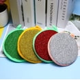 thumbnail image 4 of Multi-purpose Kitchen Double Side Round Dishwashing Sponge Scrubber Rag Dish Pad Cleaner, 4 of 5