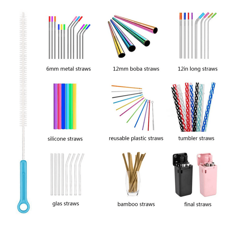 Bottle Cleaning Brush, Long Handle Thin Small Big Wire Cleaner Bendable Flexible for Narrow Neck Skinny Spaces of Cups Baby Bottles Pipe Tube Flask