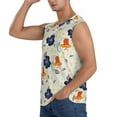 thumbnail image 3 of Fotbe Men's Flower Leaves Print Men's Sleeveless Muscle Tank Tops Casual T-Shirts for Gym Workout Beach-Medium, 3 of 8