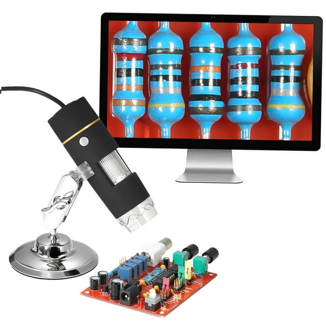 Magnification USB Digital Microscope with OTG Function 8-LED Light Magnifying Glass Magnifier with Stand