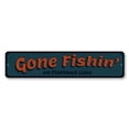 thumbnail image 2 of Gone Fishin Novelty Decor, Metal Wall Sign - 4x18 Inches, 2 of 4