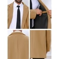 thumbnail image 6 of INSPIRE CHIC Men's Coats Solid Color Notched Collar Single Breasted Winter Long Coat XL Brown, 6 of 6
