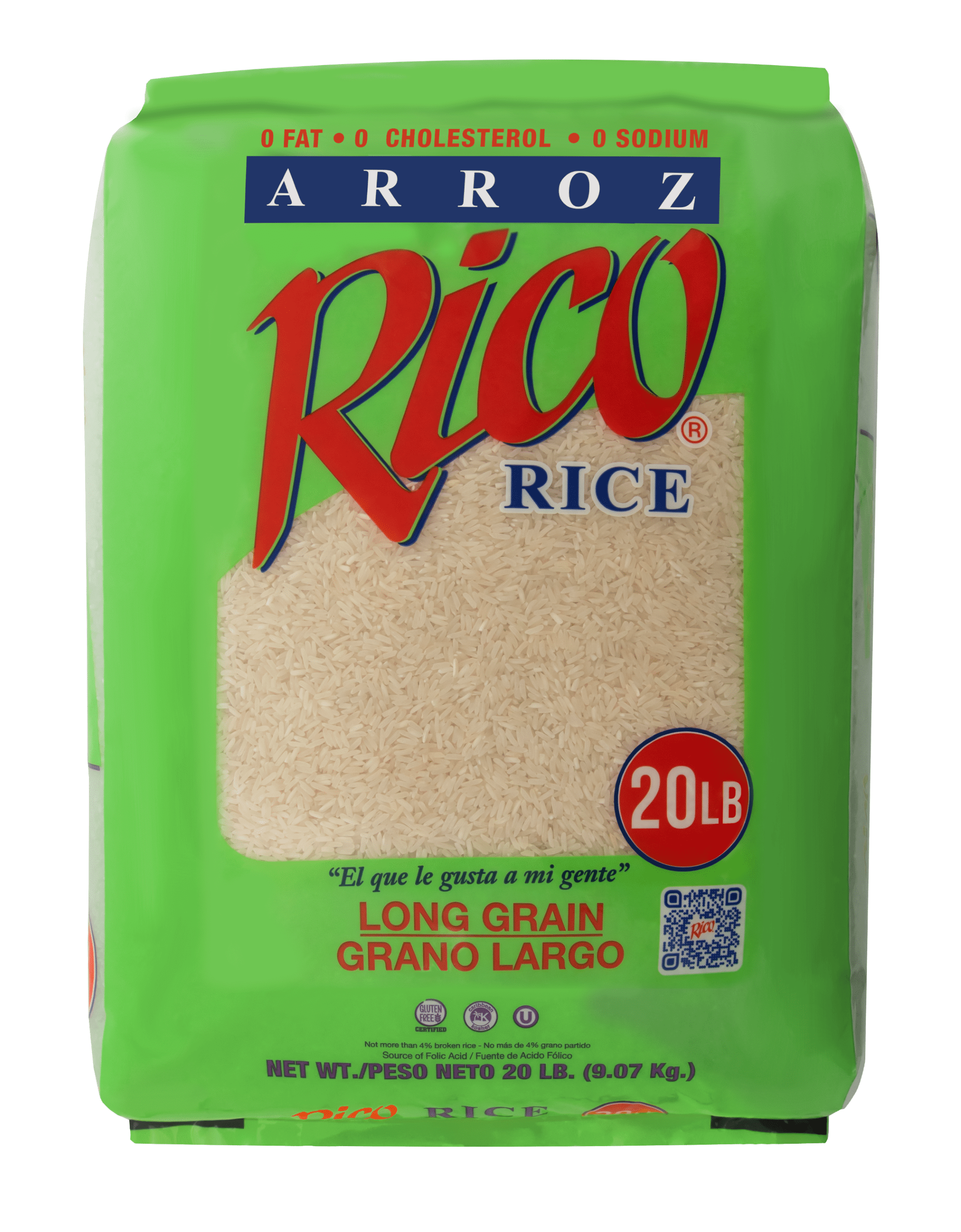 (3 pack) Rico Long Grain Rice, 20 lbs, No Allergens Contained