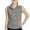 Grey, variant on Tween Girls Sleeveless Button Down Shirts Cotton Linen Collared Tank Tops Teen Summer Solid Color V Neck Casual Work Blouses