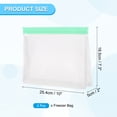 thumbnail image 2 of Uxcell Sac de Congélation Réutilisable 10"x2"x7.3", 2 Pcs Sacs de Stockage Alimentaire Étanches avec Fermeture Éclair pour Réfrigérateur Collation Légumes Fruits Glace pour une Fraîcheur Durable, Vert, 2 of 7