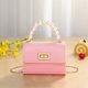 thumbnail image 1 of Bolso de mano infantil de PVC, monedero, bolso bandolera con perlas, cartera para mujer, 1 of 6