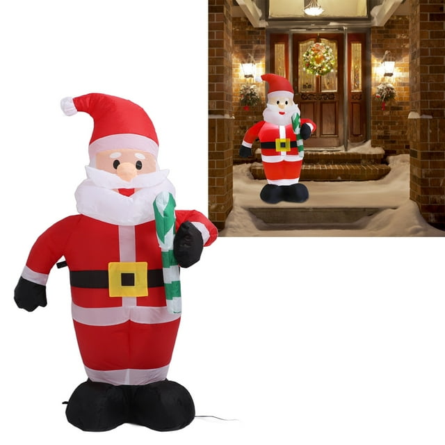 Blow Up Santa, 1.2m Durable Polyester Inflatable Santa Claus Foldable Waterproof Quick Inflation Christmas Inflatable Santa for Garden Patio Lawn Yard Holiday Decorations
