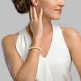 thumbnail image 3 of AAAA Quality 7-8mm Round White Freshwater Cultured Pearl Bracelet with 14K White Gold Flower Clasp in 7 Length for Women, 3 of 8