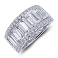 thumbnail image 4 of Lafonn Classic Sterling Silver Platinum Plated Lassire Simulated Diamond Ring (2.83 CTTW), 4 of 5