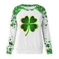 thumbnail image 4 of Mifsaly Women St Patricks Sweatshirt Shamrock Graphic Loose Tunic Shirt Crewneck Long Sleeve Blouse Funny Festival Casual Pullover Tops Travel Going Out Party Spring T-Shirts Outfits XXL, 4 of 5