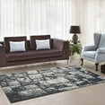 thumbnail image 1 of Ladole Rugs Contemporary Abstract Microfiber Shaggy Area Rug Cream-Light Grey, 7x10 (6'5" x 9'5" , 200cm x 290cm), 1 of 4