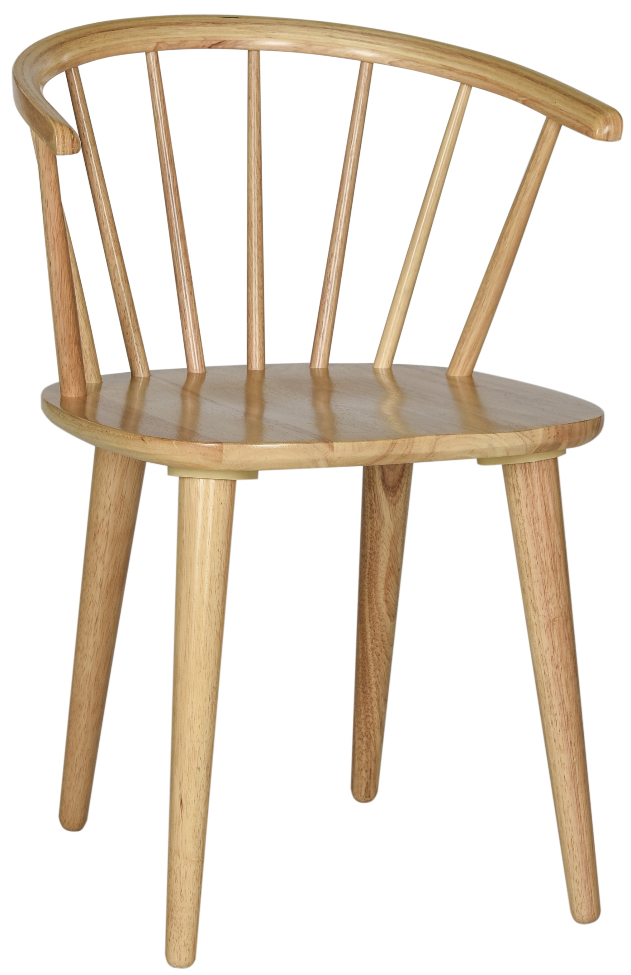 SAFAVIEH Blanchard Mid-Century Curved Spindle Side Chair, Natural