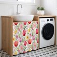 thumbnail image 3 of Spring Tulip Cabinet Curtain 35"Wx35"L, Dustproof Under Sink Skirt with Self Adhesive Tape, Summer Floral Botanical Elegant Cabinet Curtain Cover for Kitchen Sink, Bathroom Vanity, Laundry Room, 3 of 9