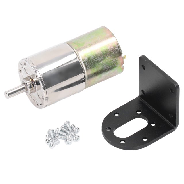 DC Gear Motor, Aluminium Alloy Industrial Electric Motor Brushed Miniature With Holder For Bank Equipment 0-5 RPM,0-10 RPM,0-50 RPM,0-150 RPM,0-200 RPM,0-300 RPM,0-600 RPM