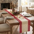 thumbnail image 4 of Sm:)e Rustic Farmhouse Red Paper Braided Table Runner 12x72 Inch, Seasonal Christmas Woven Decoration for Kitchen Dining, Home & Party Use, 4 of 6