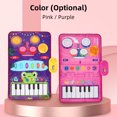 thumbnail image 4 of Matriz musical Tapete musical Teclado de piano y tapete de tambor con 2 palos Tapete de juego musical Volumen ajustable Juguetes de aprendizaje para bebés Juguetes para niños pequeños Regalos de cumpl, 4 of 8