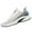 White, variant on XIMIN Men's Non-Slip Shock Absorbing Running Sports Shoes Lightweight and Breathable Mesh Suitable Walking Fitness and Casual Wear Anti-Slip Rubber Sole Design