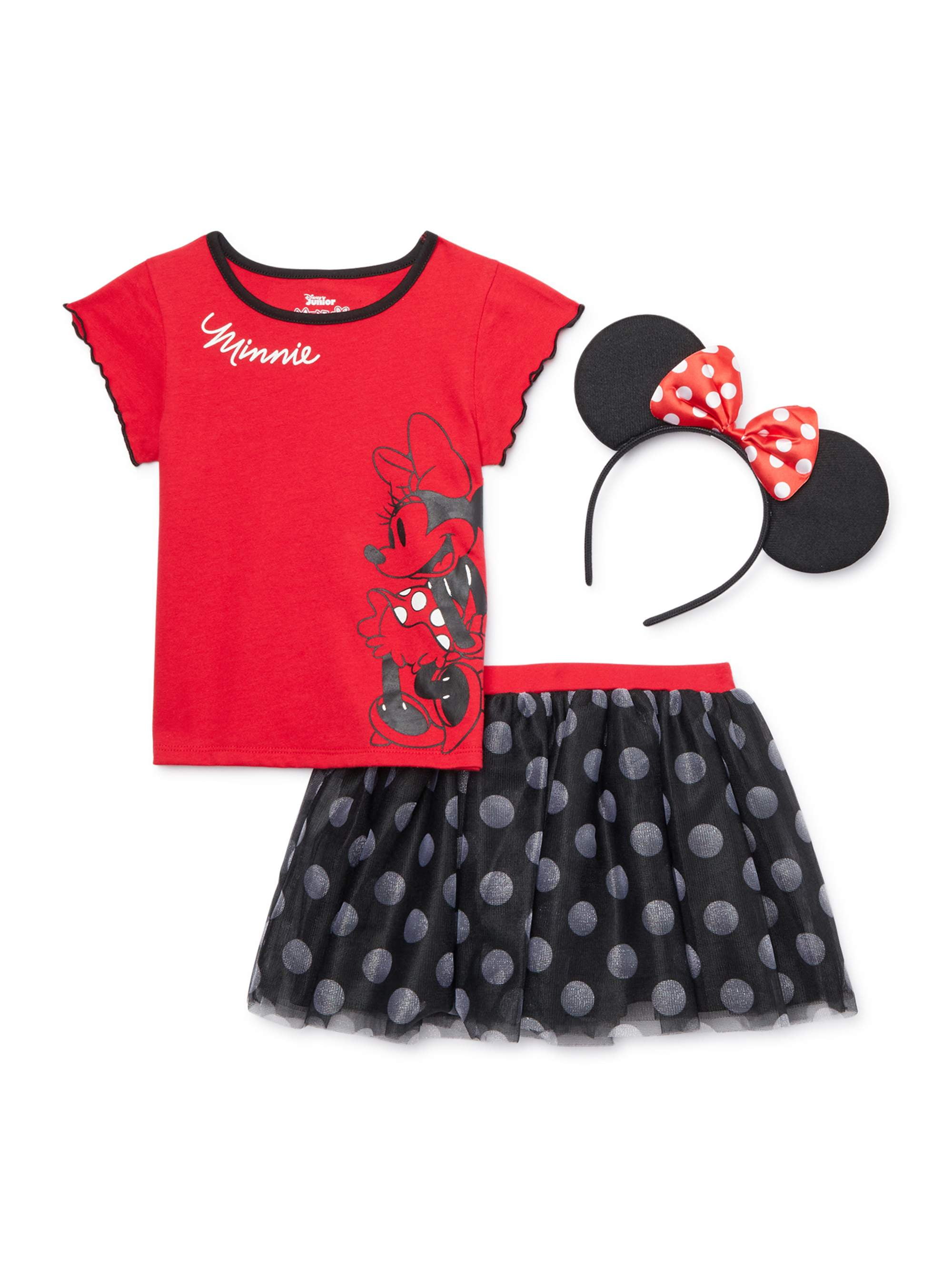DISNEY STORE MINNIE MOUSE FRUIT PRINT DRESS SET FOR BABY TULLE EDGED UNDERSKIRT 