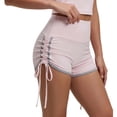 thumbnail image 2 of Athletic Running Shorts for Women Summer Elastic High Waist Slim Fit Ruched Side Workout Gym Yoga Compression Shorts, 2 of 7
