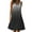 Black, variant on Womens Summer Plus Size Tank Dresses Casual Loose Fit Gradient Beach Dresses Sundress Crew Neck Sleeveless Pleated Mini Dress
