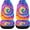 Rainbow Spiral Tie Dye, variant on Odenmar Black Cat Sunflower Car Seat Covers, 2-Piece Front Protectors, Breathable Mesh Fabric, Universal Fit for Trucks Vans Suvs
