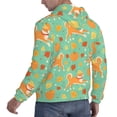 thumbnail image 6 of Lsque Cute Shiba And Pumpkins Pattern Casual Men's Hoodie,Hooded Sweatshirt with Kangaroo Pocket,Pullover Hoodie-Medium, 6 of 7