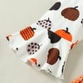 thumbnail image 7 of Infant Baby Girl First Halloween Outfit Toddler Girls Thanksgiving Cute Pumpkin Clothes Set for 9-12 Months, 7 of 7