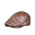 thumbnail image 1 of Chapeau en Cuir pour Hommes, Bérets d'Hiver, Protection des Oreilles, 100 % Cuir Véritable, Mode, 1 of 2