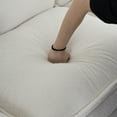 thumbnail image 6 of Zimtown Ottoman for Convertible Teddy Velvet Fabric Sofa Set Living Room Furniture Teddy White (Only Ottoman), 6 of 7