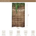 thumbnail image 4 of Rustic Wooden Stall Shower Curtain - 36Wx72H Inch Antique Brown Wall Board Green Leaves Retro Home Decor Waterproof Polyester Includes 7 Plastic Hooks, 4 of 6
