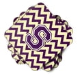 thumbnail image 2 of Letter S Chevron Purple and Gold Foam Coaster Set of 4, 2 of 3
